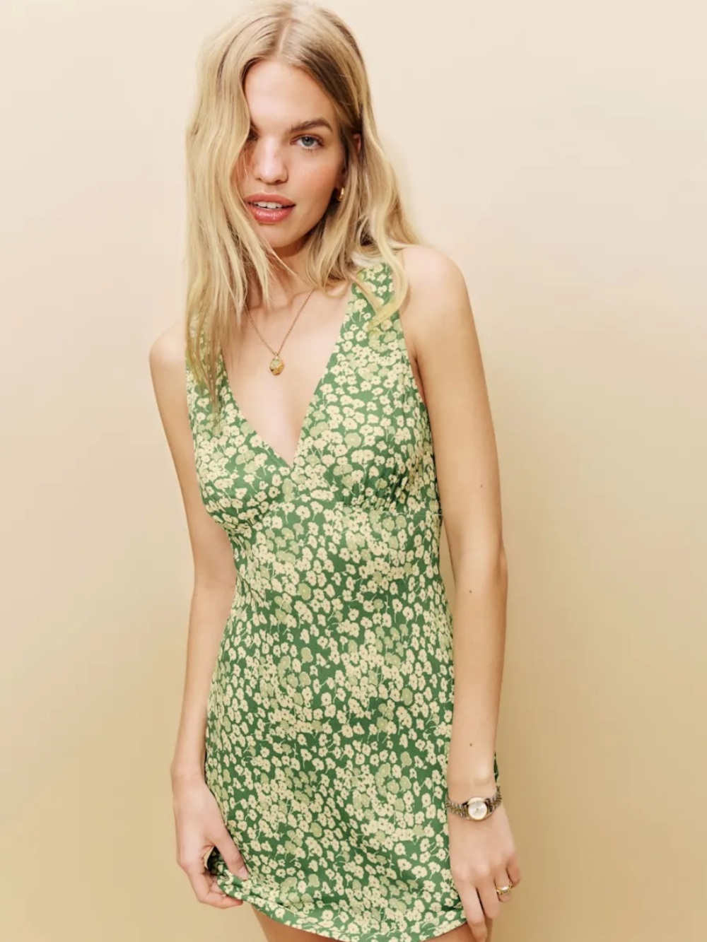Reformation Calix dress in Mento